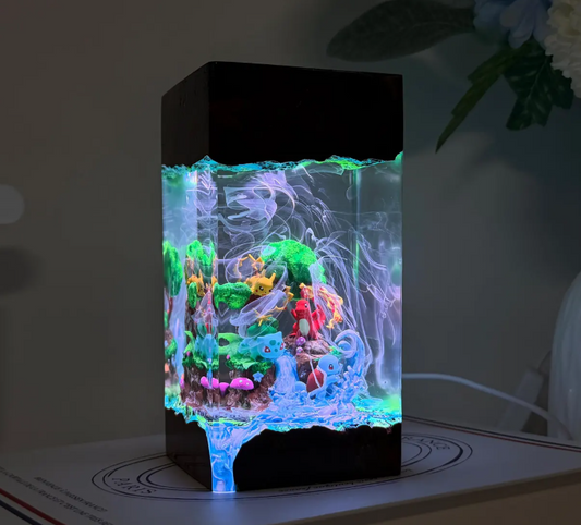 WORLD Resin Lamp